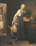 jean-Baptiste-Simeon Chardin Return from the Market Spain oil painting artist